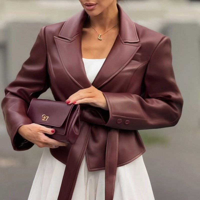Damen Blazer elegant mit Schnürung | Business Jacke modern