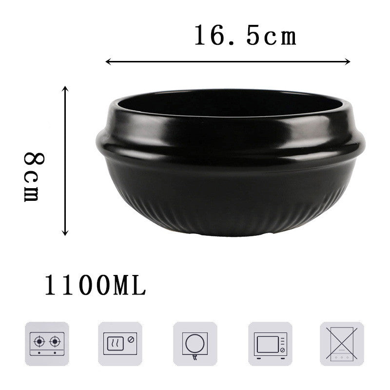 Korean Bibimbap Ceramic Bowl - Premium Ramen - Casserole Bowl