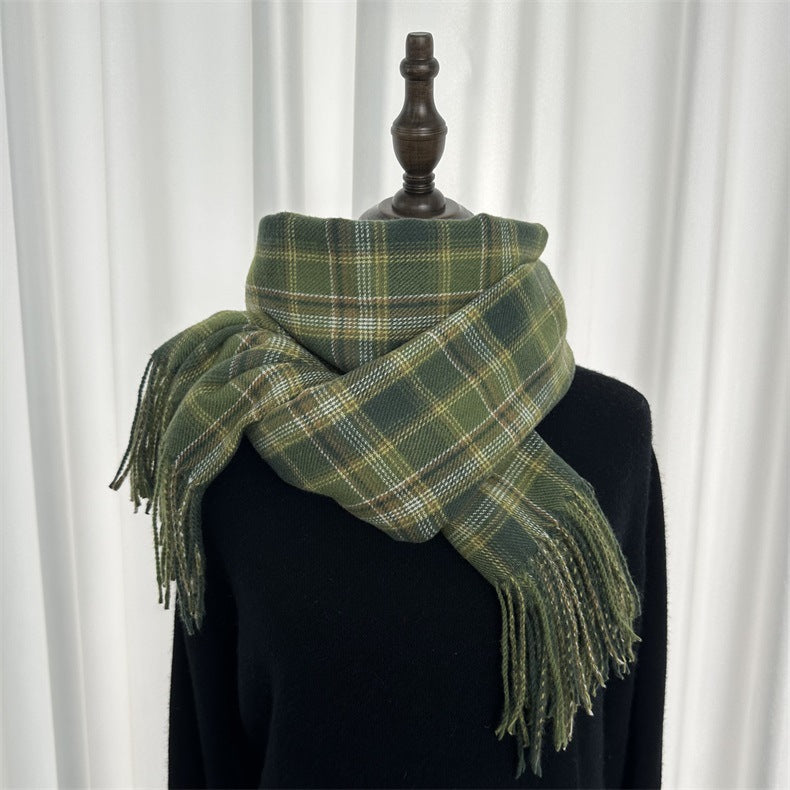 Women's Plaid Scarf Warm Soft Winter Long Fashion Scarf