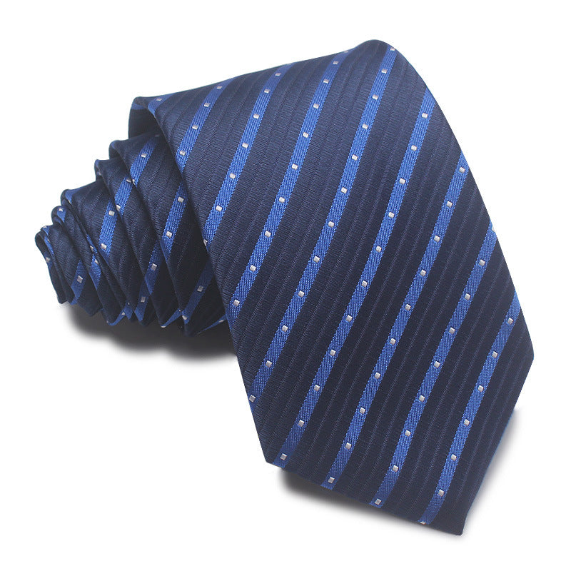 Men's Tie 8cm Striped Business Elegant Red Blue Black