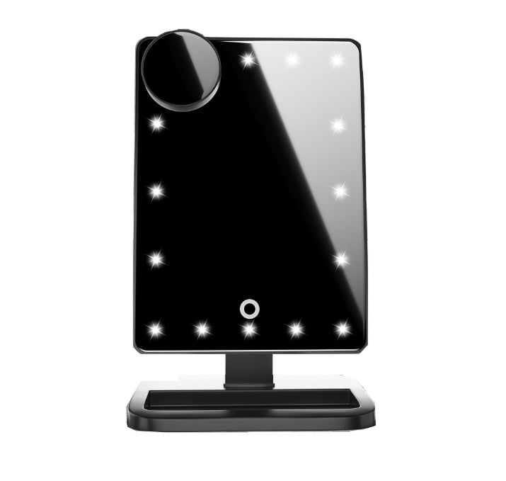 LED Makeup Mirror with Bluetooth Speaker - Touch Beauty Mirror 10X