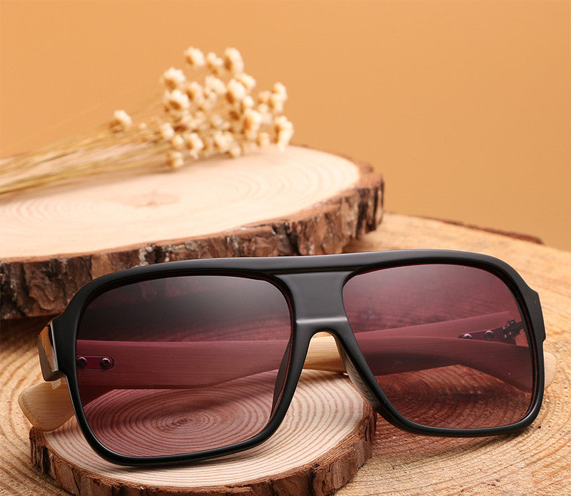 Holz Sonnenbrille eckig | Unisex | Natürliche Designer Brille