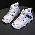 Women's White High Top Sneakers – Stylish Casual Shoes