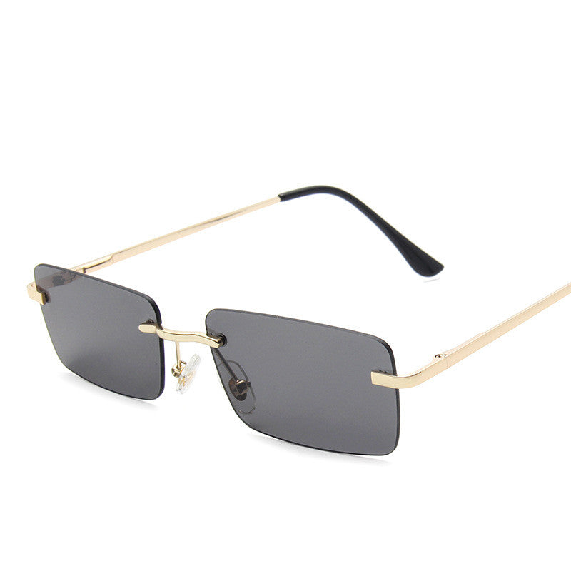 Damen Randlose Sonnenbrille Eckig – Elegante Fashion Brille