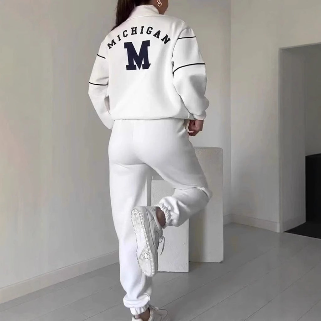 Damen Jogginganzug 2er Set – Oversize Sweatshirt & Hose mit Taschen