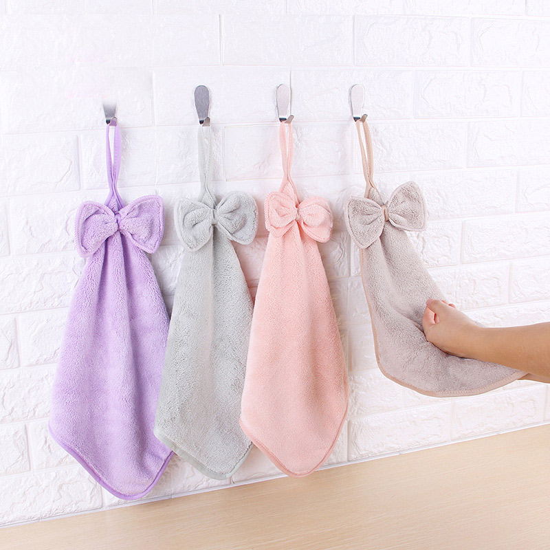 Korallenfleece Handtuch | Weich saugstark mit Schleife kaufen