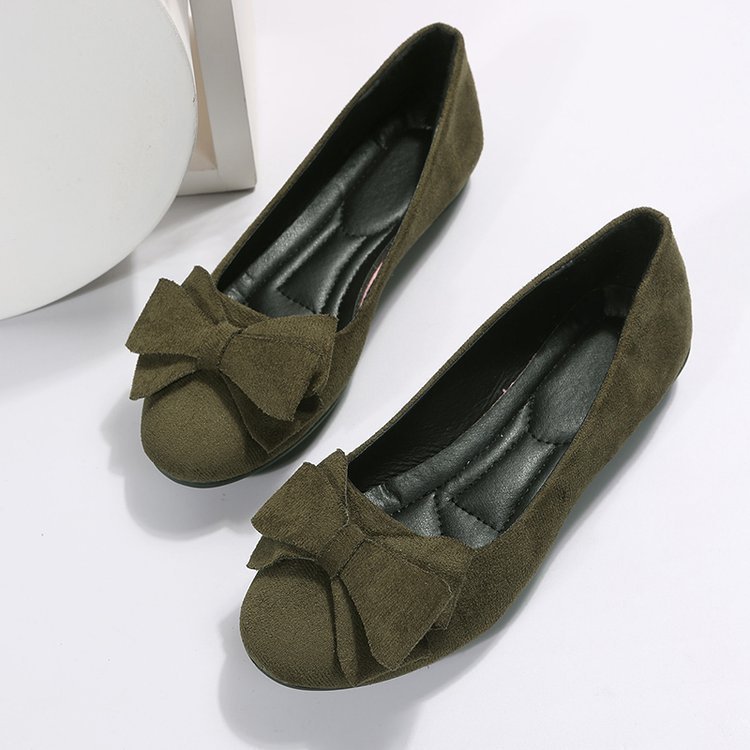 Damen Ballerina Schleife bequem | Slip-On Flats elegant Alltag