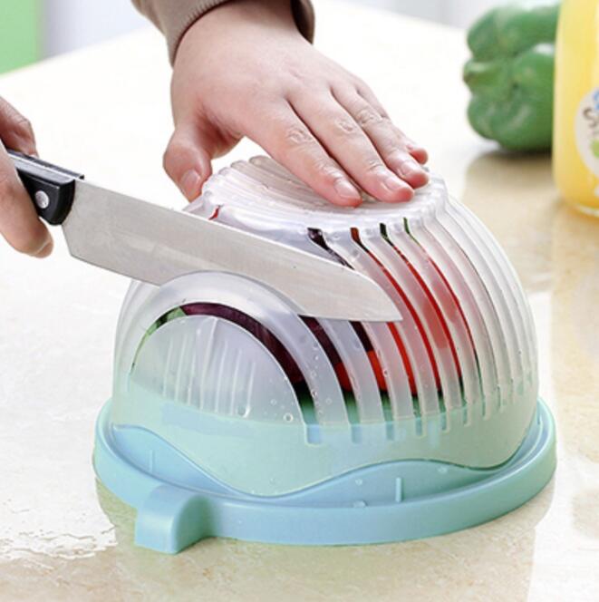 Salad Cutter Bowl | Fruit Vegetable Slicer 3-in-1