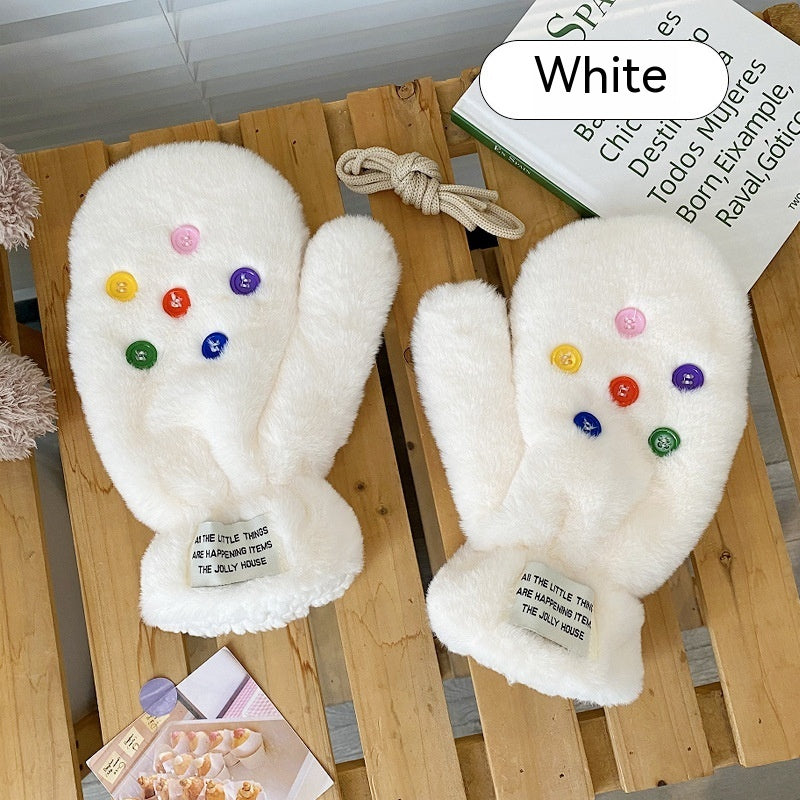 Damen Plüsch Winterhandschuhe – Kuschelig Warm & Stilvoll