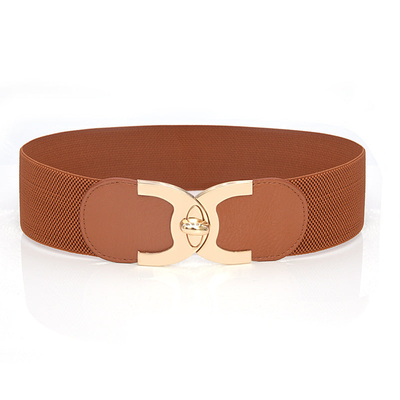 Damen Stretch Breitgürtel Elegant | Dekor Verschluss Taillengürtel