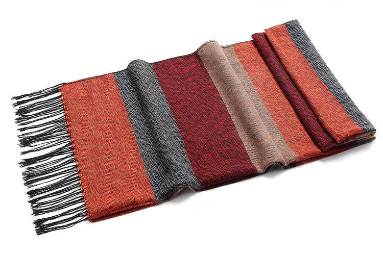 Men's Scarf cashmere-feel soft elegant stitching modern
