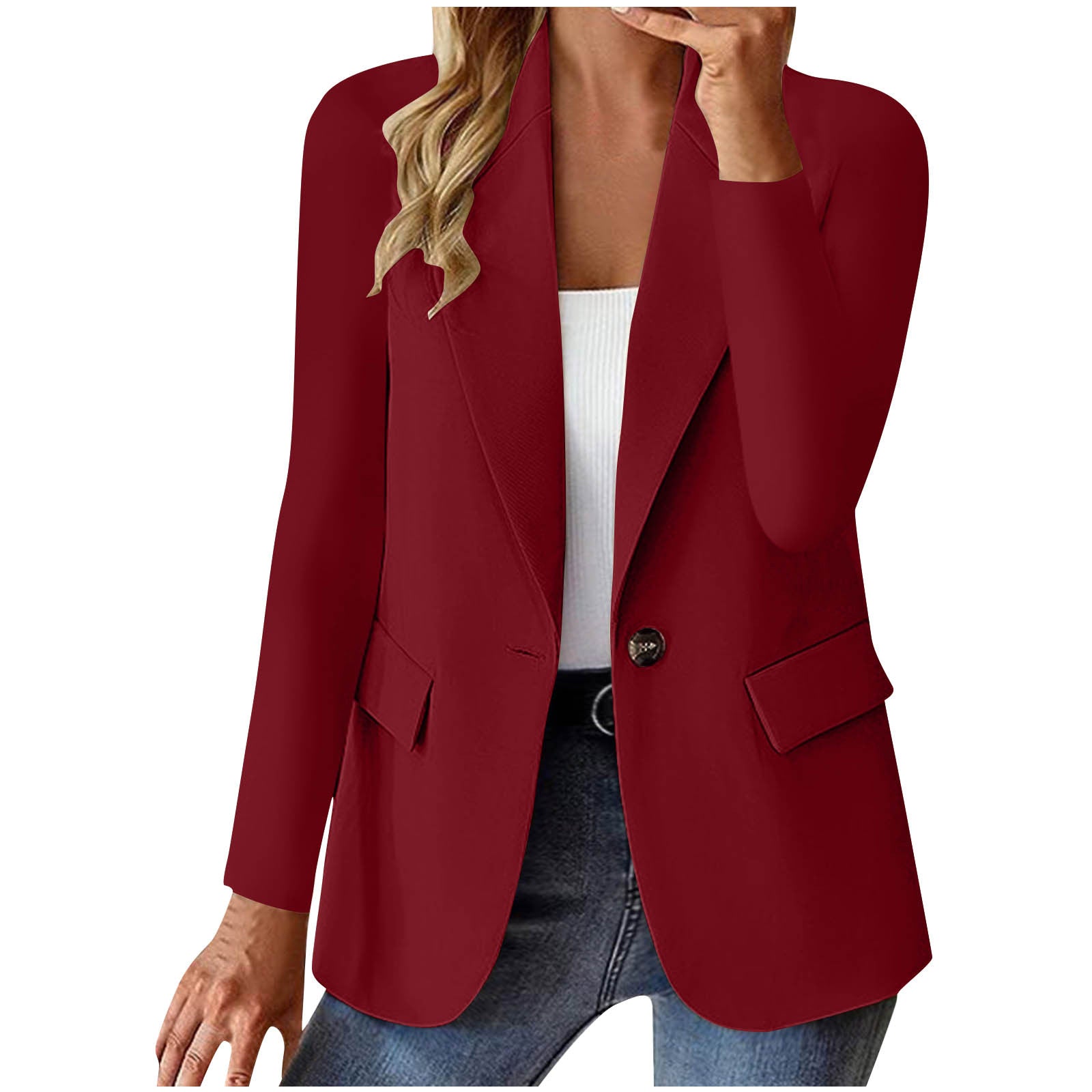 Damen Cardigan Blazer Elegant Langarm | Business Jacke Modern