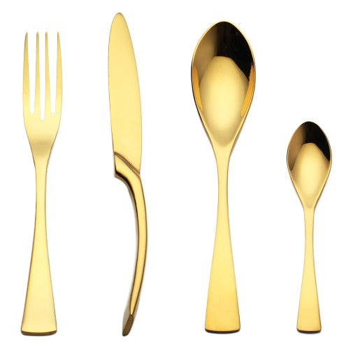 Schwarzes Besteckset Edelstahl | 4-teilig modern elegant Korean Style