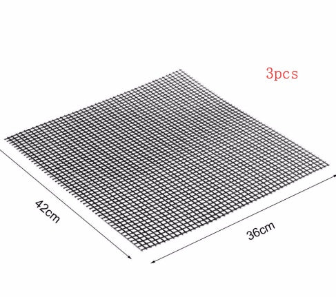 3-Piece Set BBQ Grill Mats Non-Stick - Reusable Grill Liners