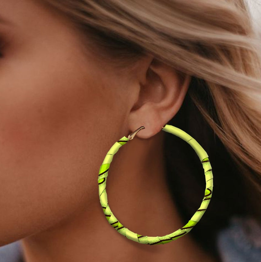Ethno Print Ohrringe – Stilvolle Boho Statement Ohrhänger für Damen