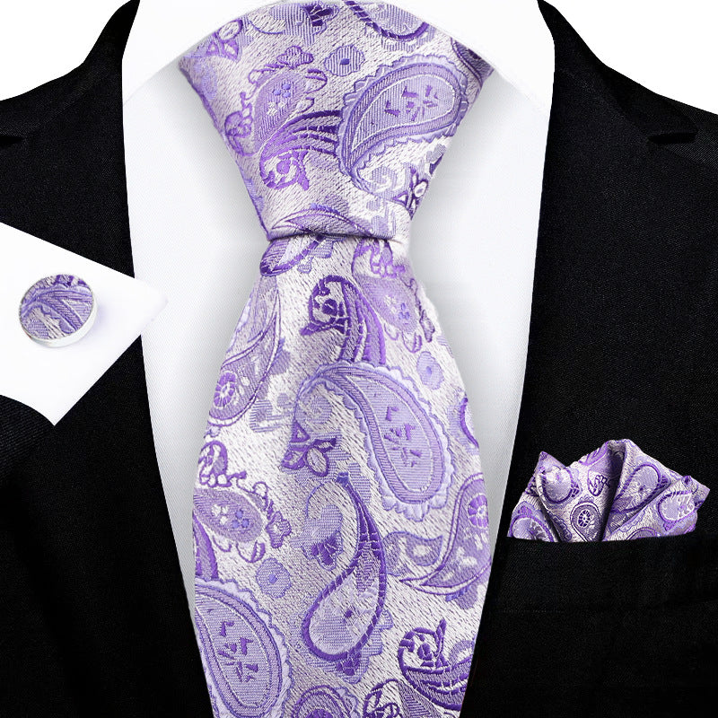 Tie Paisley Jacquard Embroidered Elegant Men's Premium