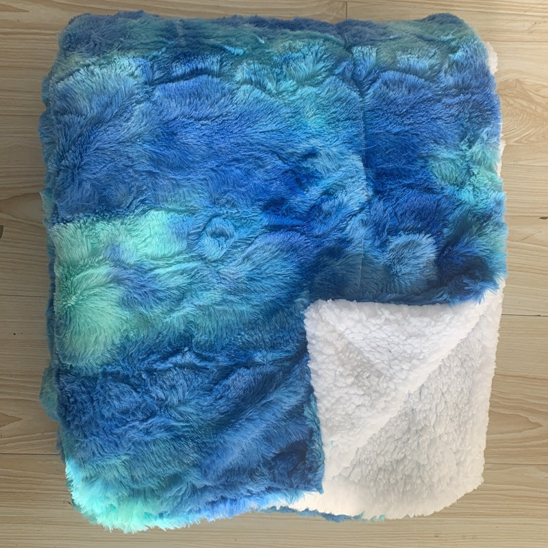 Flanell Lammwoll Decke | dick kuschelig doppellagig warm