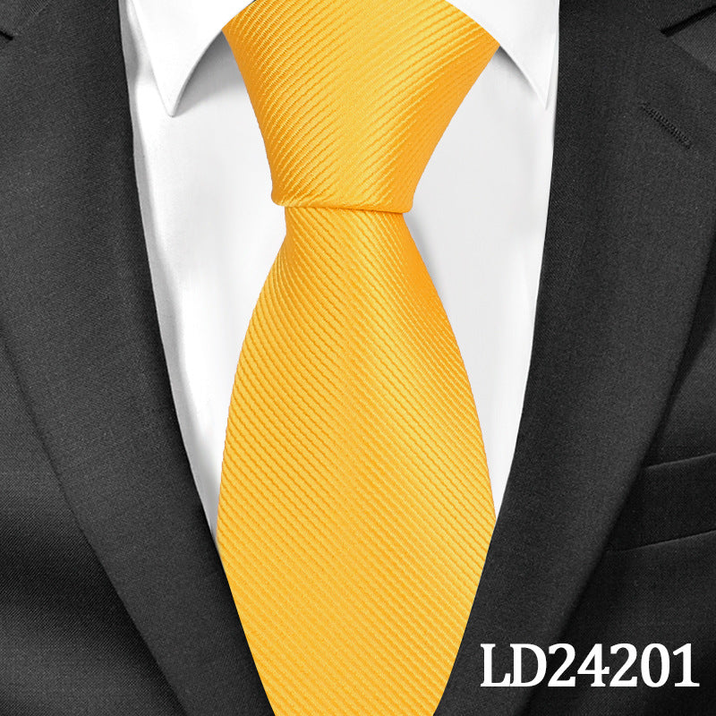 Men's Tie Set 6cm Striped Plain with Pin Elegant