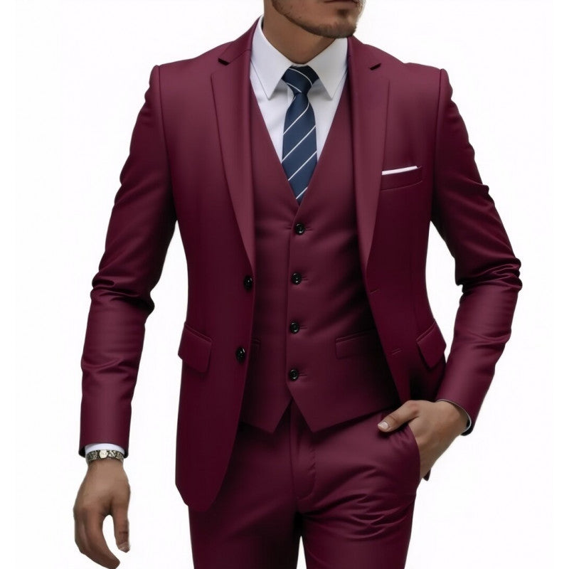 Men's Wedding Three-Piece Suit – Elegant Groomsmen Set