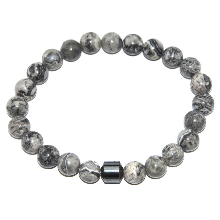 Schwarzes Tigeraugen-Perlenarmband