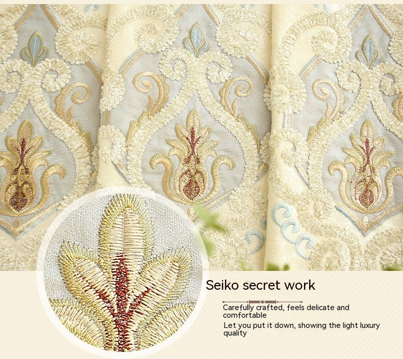 Embroidered Voile Curtain | Crown Design sheer modern