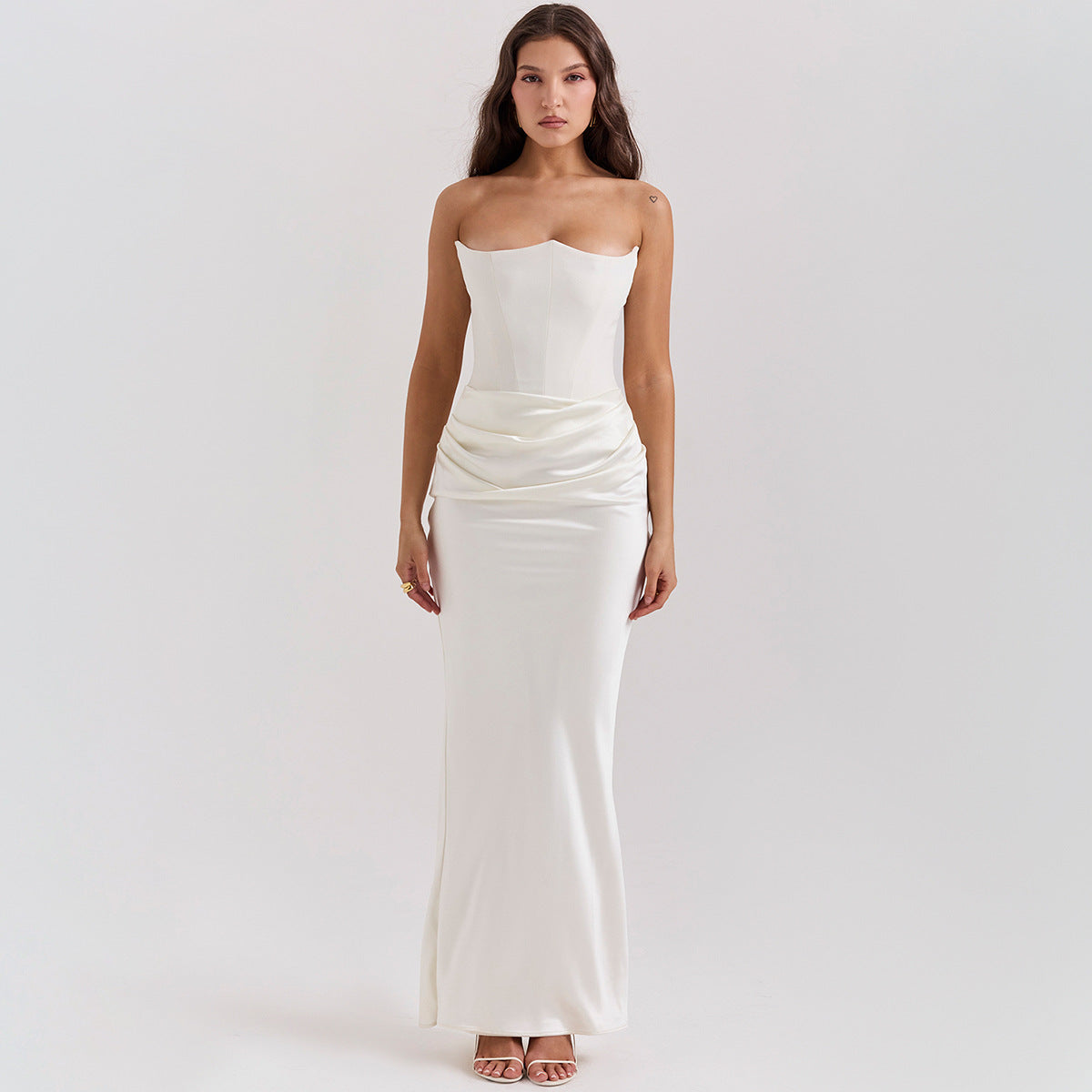 Sexy Bandeau Maxi Dress – Backless Slim-Fit Evening & Party Dress