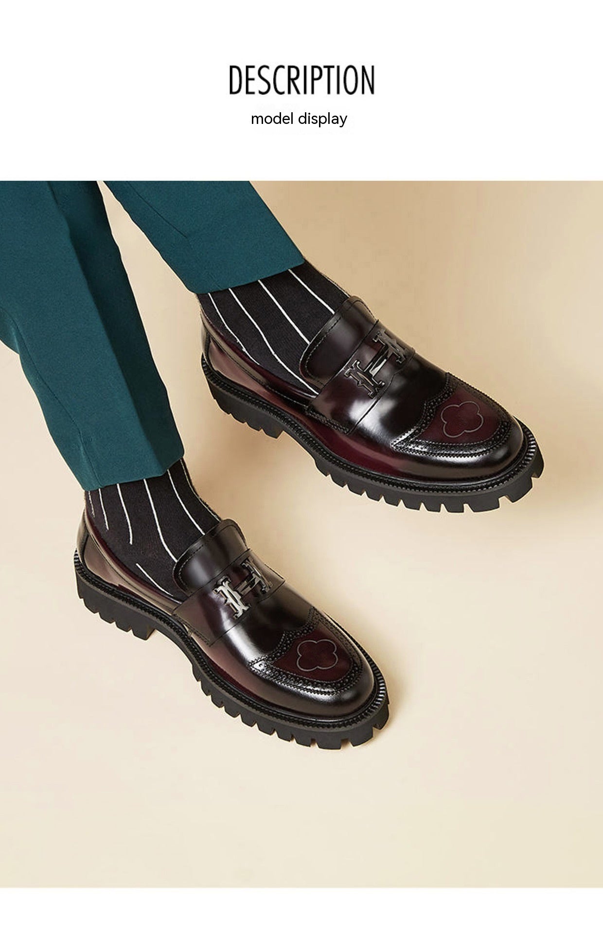 Men's Leather Shoes with Pearls | Matte Elegant Stylish Shoes