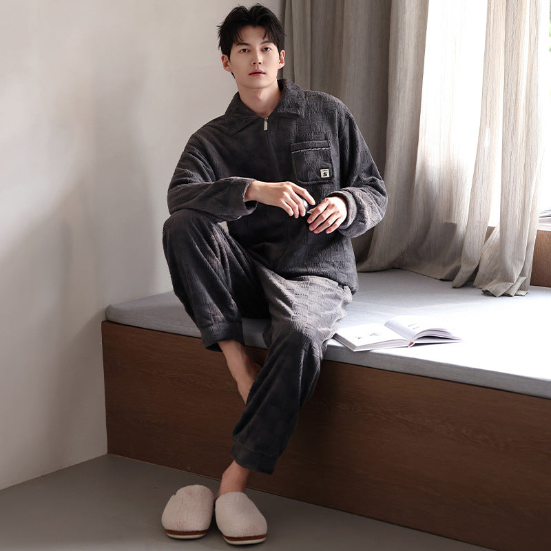 Men's Velvet Pajamas | Warm Winter Pajamas | Velour Set