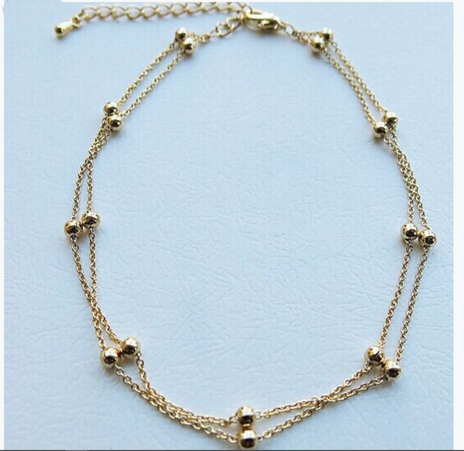 Trendige Mädchen Fußkette im europäischen Stil – Modernes Anklet für Sommer & Alltag