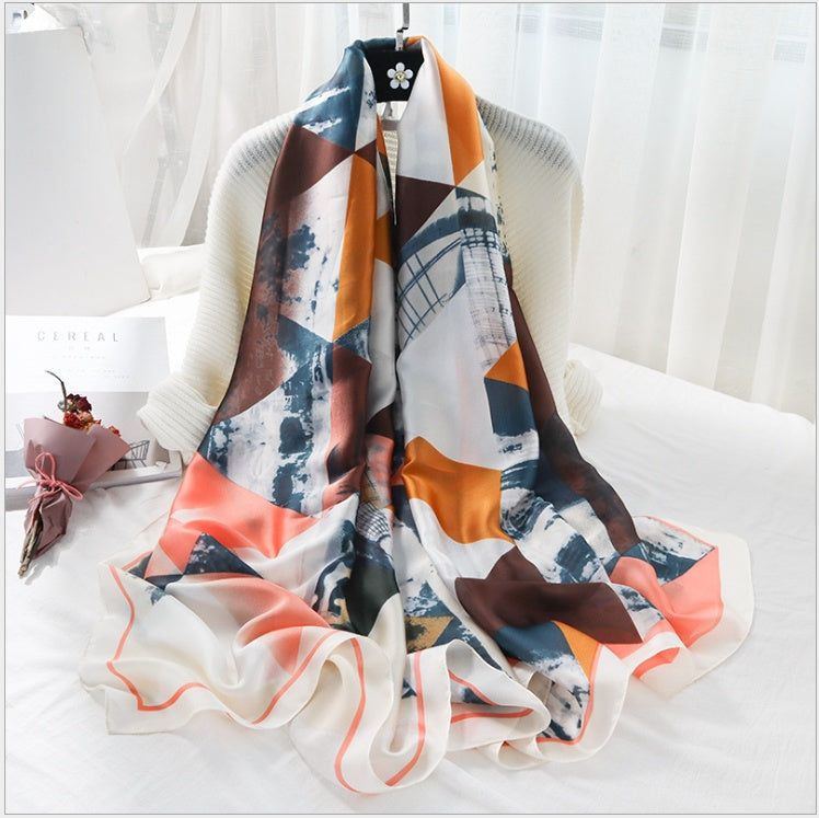 Damen Seidenschal Elegant | Luxuriöses Halstuch Mode Schal