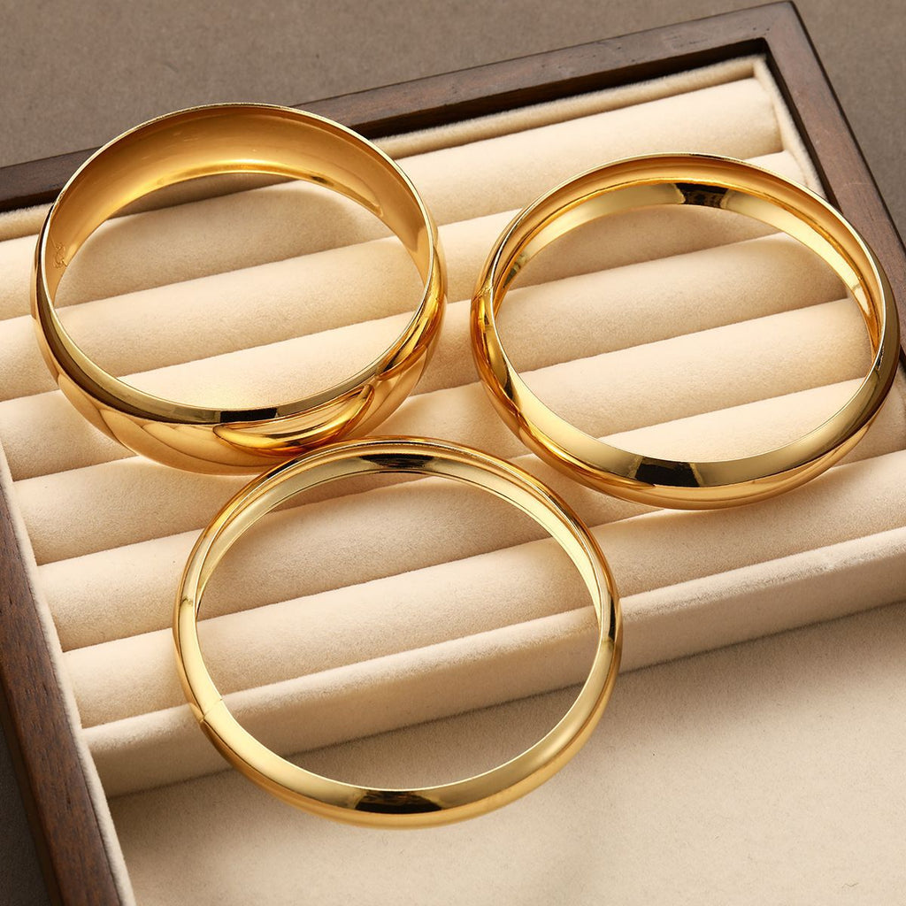 Three-piece Niche-style Geometric Pattern Bracelet Set for Women