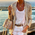 Women's Sequin Blazer – Slim Fit, Elegant & Festive Long Sleeve