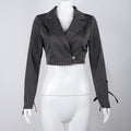 Elegant Women's Blazer with Deep V-Neck – Modern & Seductive