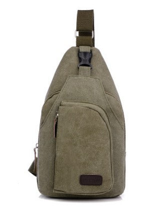 Men's Canvas Chest Bag Korean Style | Crossbody Bag
