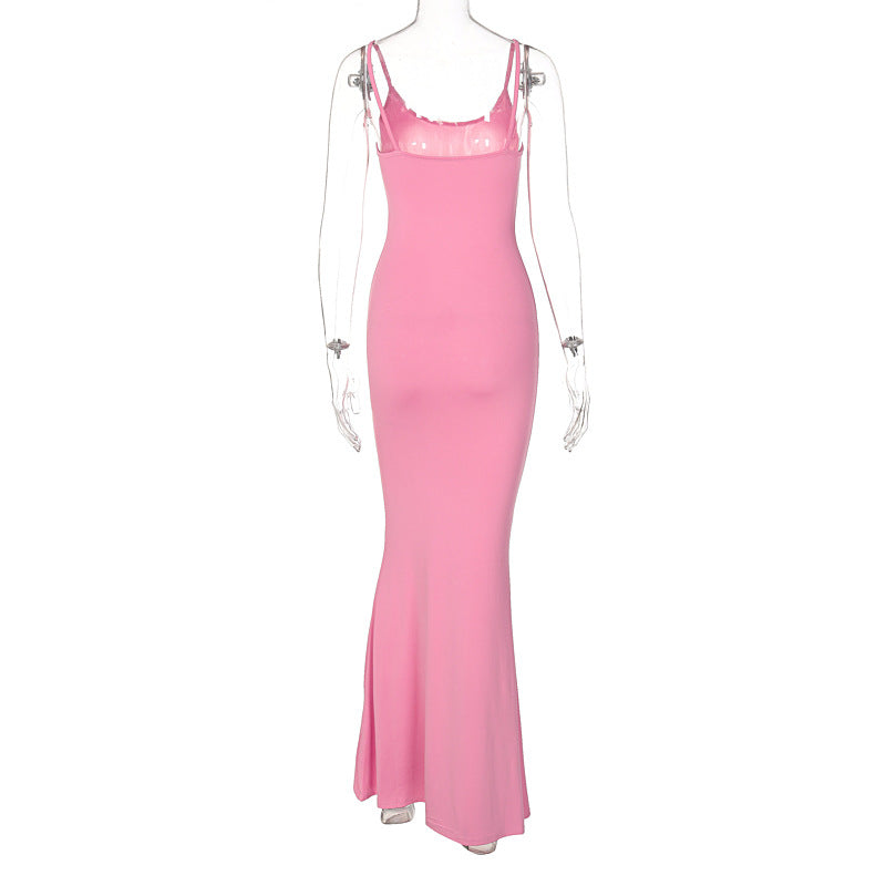 Sexy Bodycon Maxi Dress – Spaghetti Strap Slim-Fit Party & Club Dress