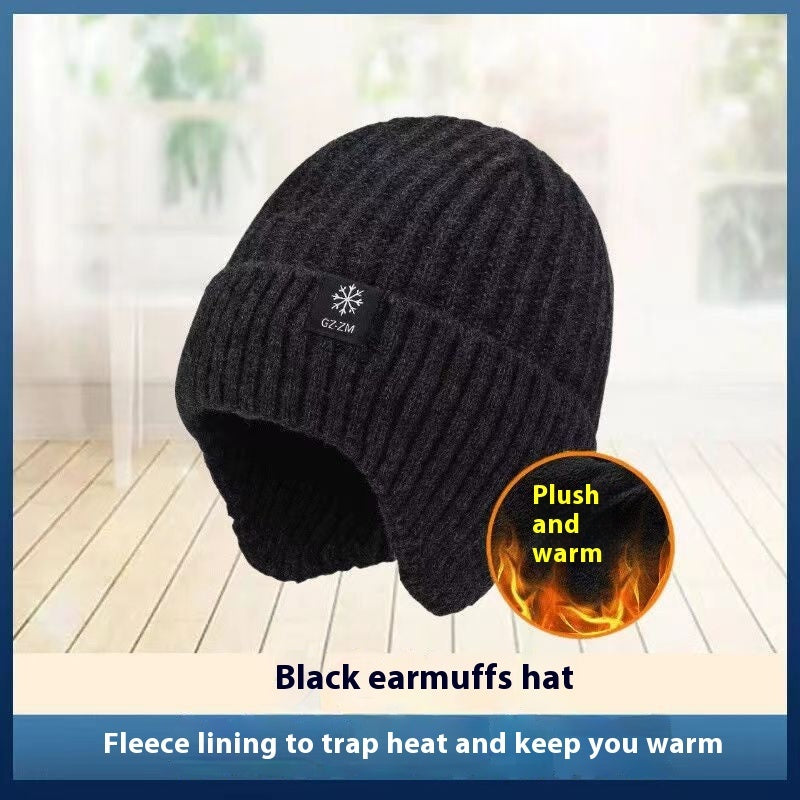 Men's Wool Beanie Winter | Ear Protection Warm Comfortable