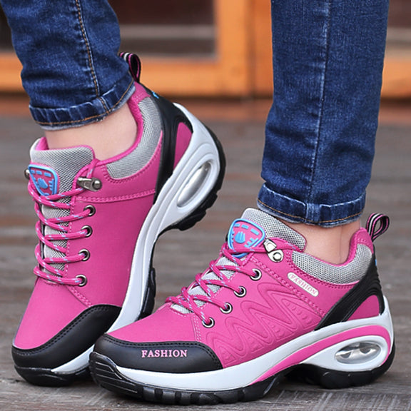 Damen Plateau Sneaker mit Luftkissen – Herbst Winter Komfortschuhe