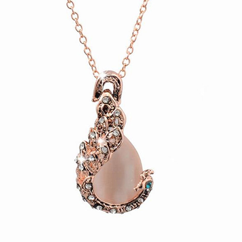 Elegant Teardrop Jewelry Set with Rhinestones – Necklace & Earrings for Special Occasions