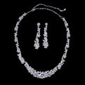 Luxuriöses Brautschmuck Set mit Kristallanhänger – Halskette & Ohrringe für Hochzeit