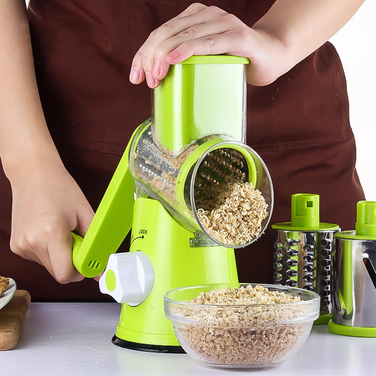 Round Mandoline Vegetable Slicer - Julienne Slicer Grater