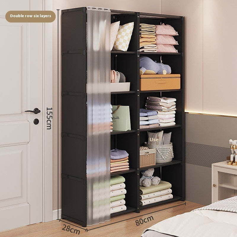 Wardrobe dustproof compact bedroom organizer tidy