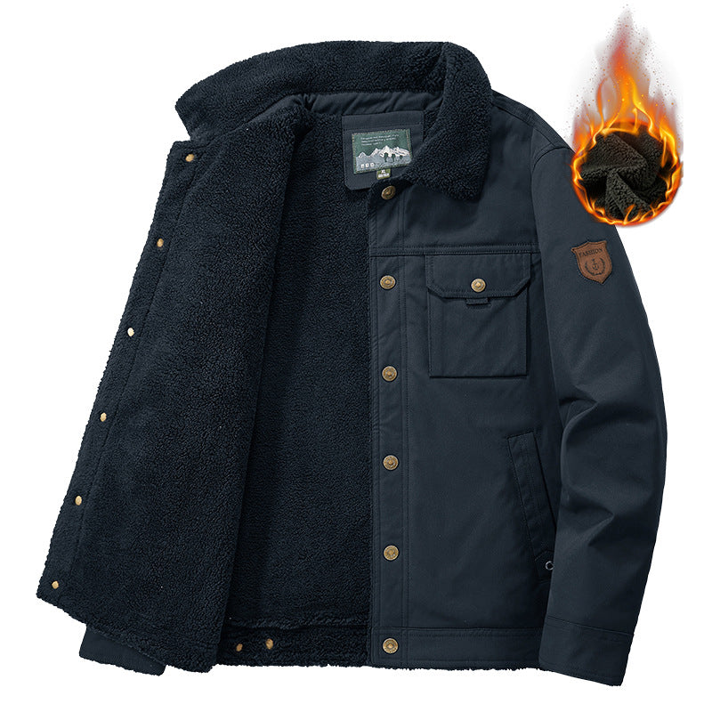 Men's Vintage Lined Winter Jacket – Lambswool Casual Jacket