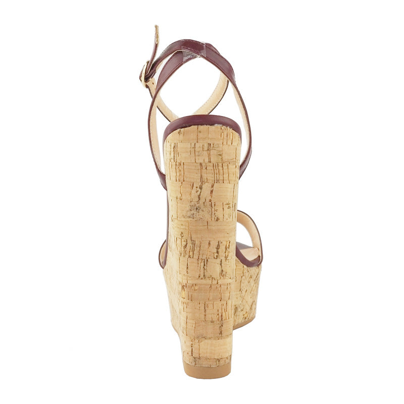 Women's Platform Sandals | Wood-Look Wedge Sandals Summer