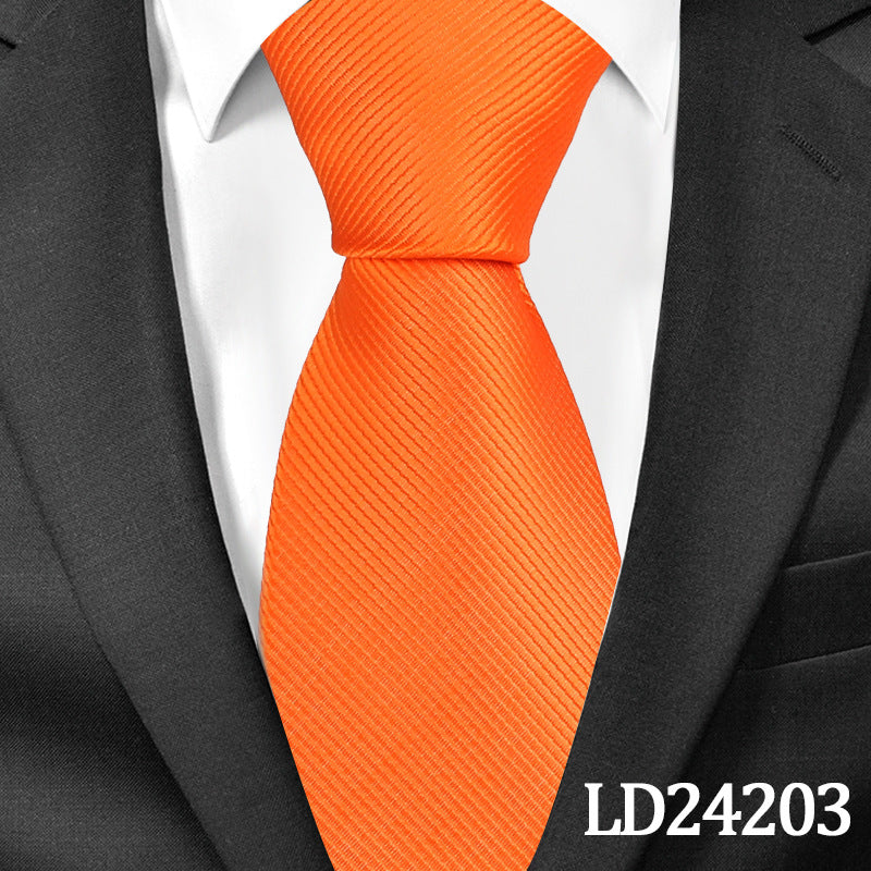 Men's Tie Set 6cm Striped Plain with Pin Elegant