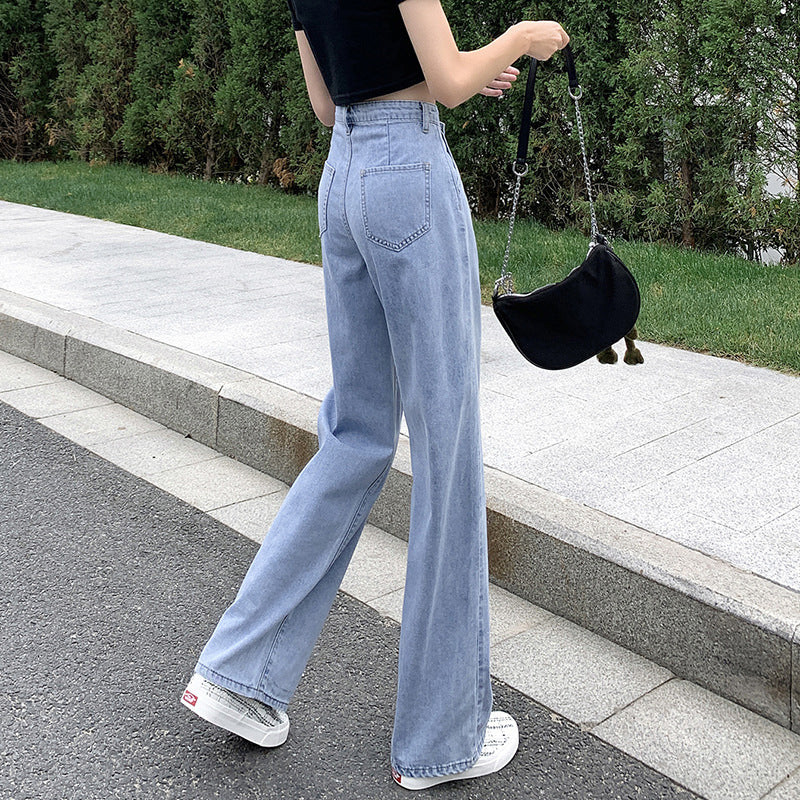 Women's High Waist Jeans | Elegant Loose Denim Pants