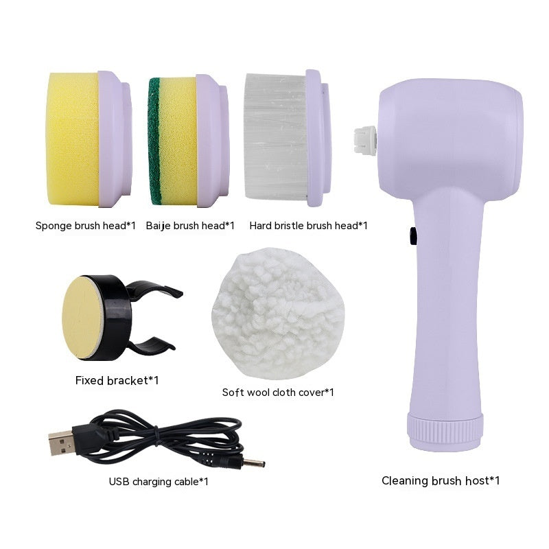 4-in-1 Electric Cleaning Brush – Cordless Rotary Scrubber