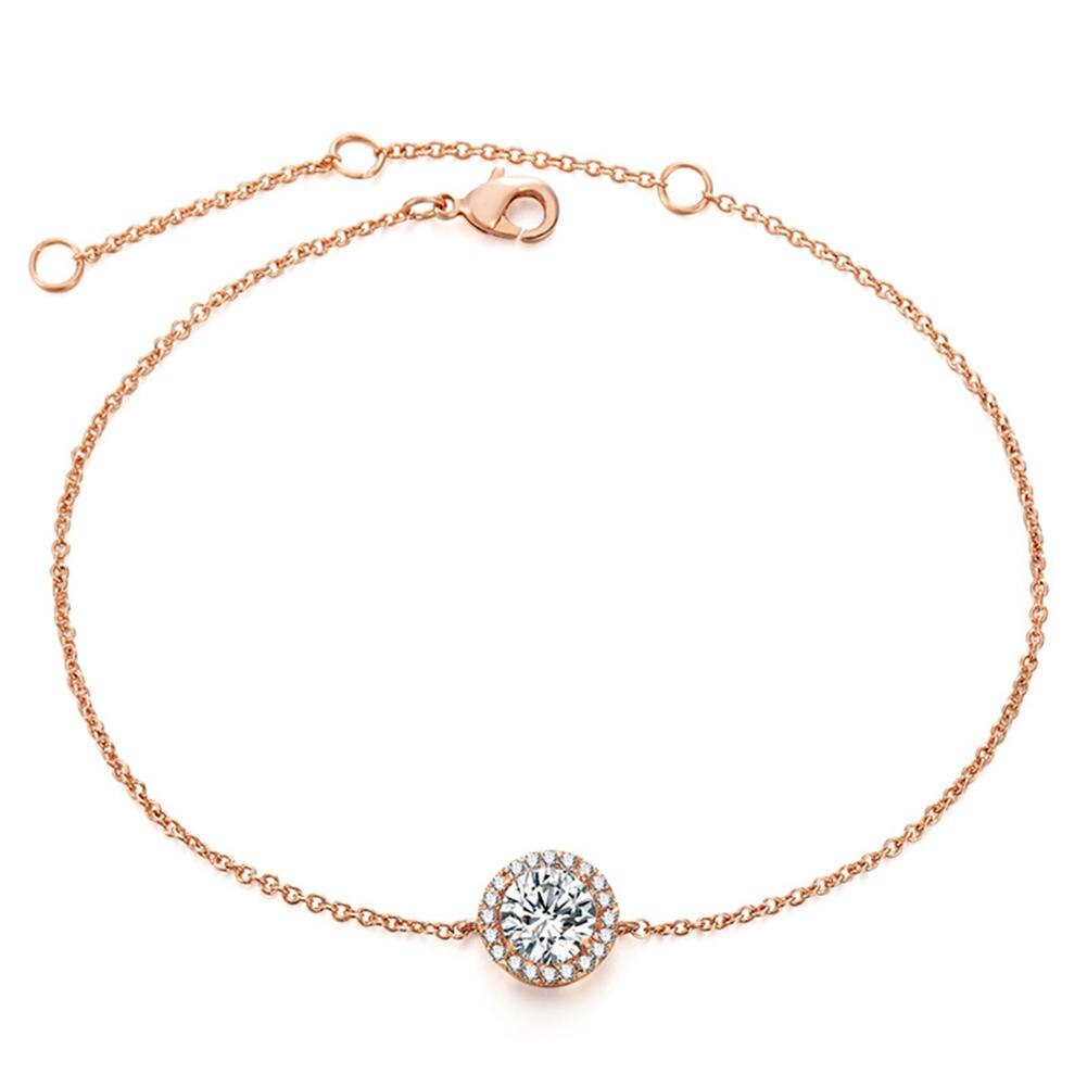Elegant Crystal Anklet - Round Design Anklet for Women in Luxurious Style