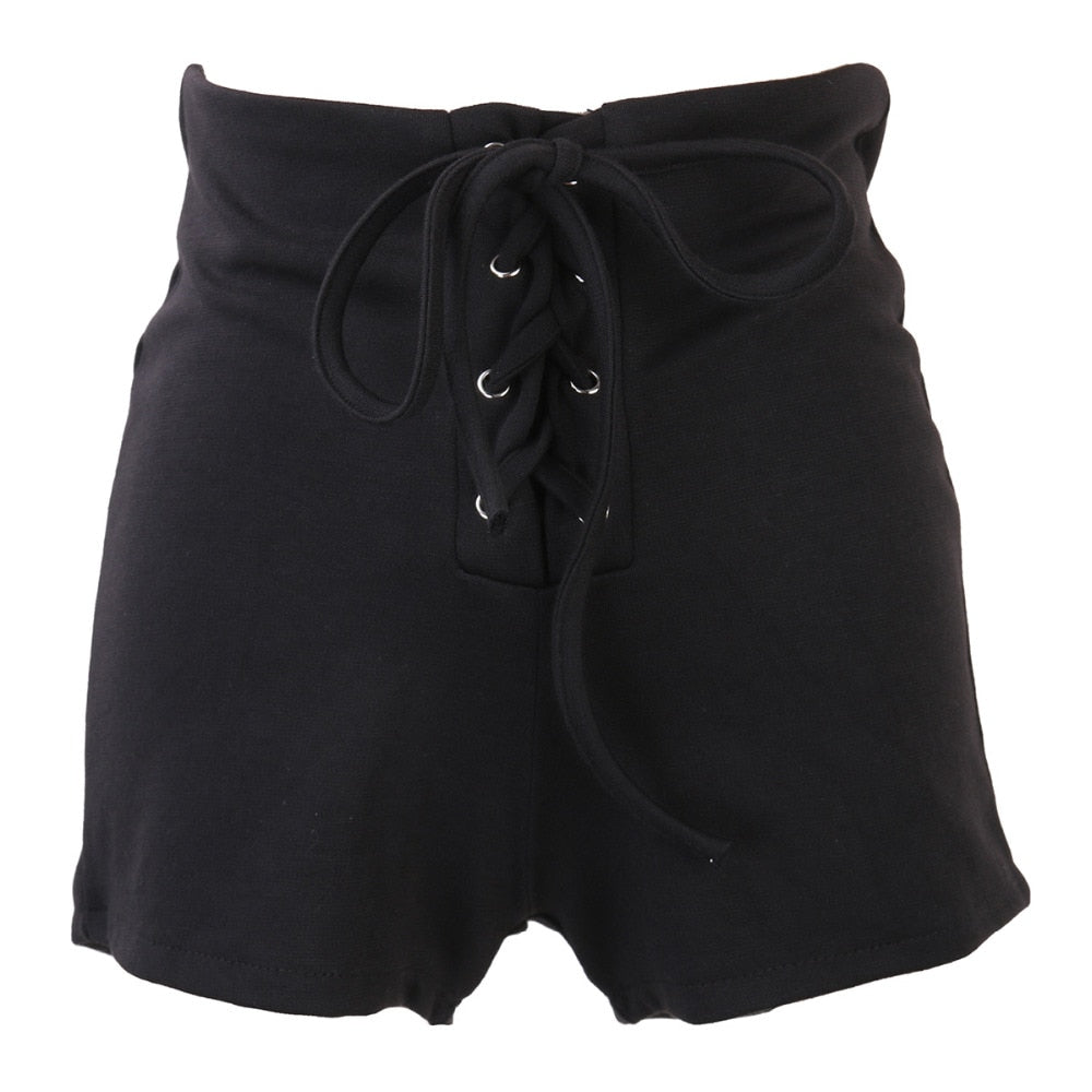 Women's Slim Shorts | Fashionable Hotpants with Eyelet Straps