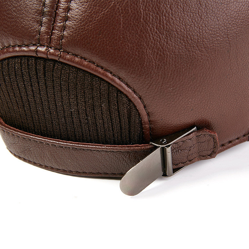 Leather Baseball Cap for Men | Goatskin | Vintage Style Cap