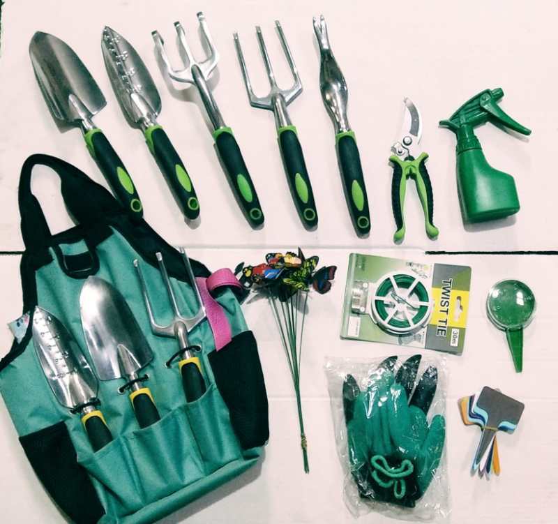 13-teiliges Gartenwerkzeug Set – Profi Gartengeräte für Pflanzenpflege